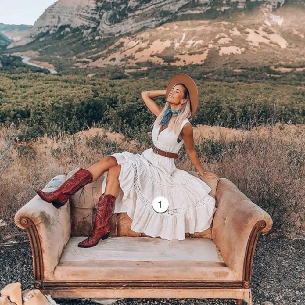 Spell Doe Eyed Midi Dress in Cream - Picture 2 of 16